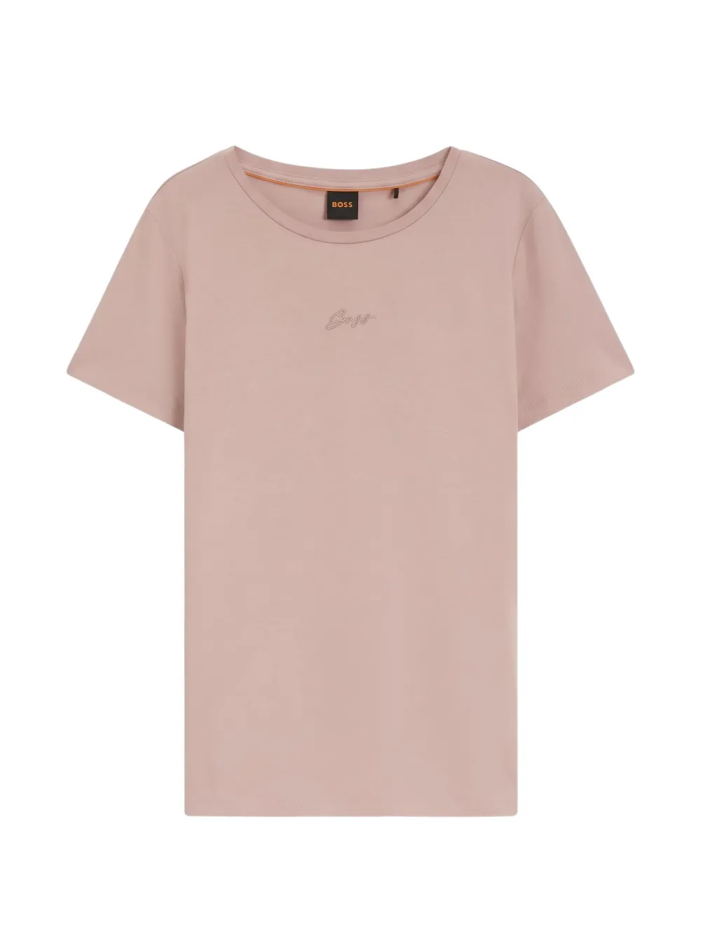 BOSS slim-fit cotton t-shirt Roze