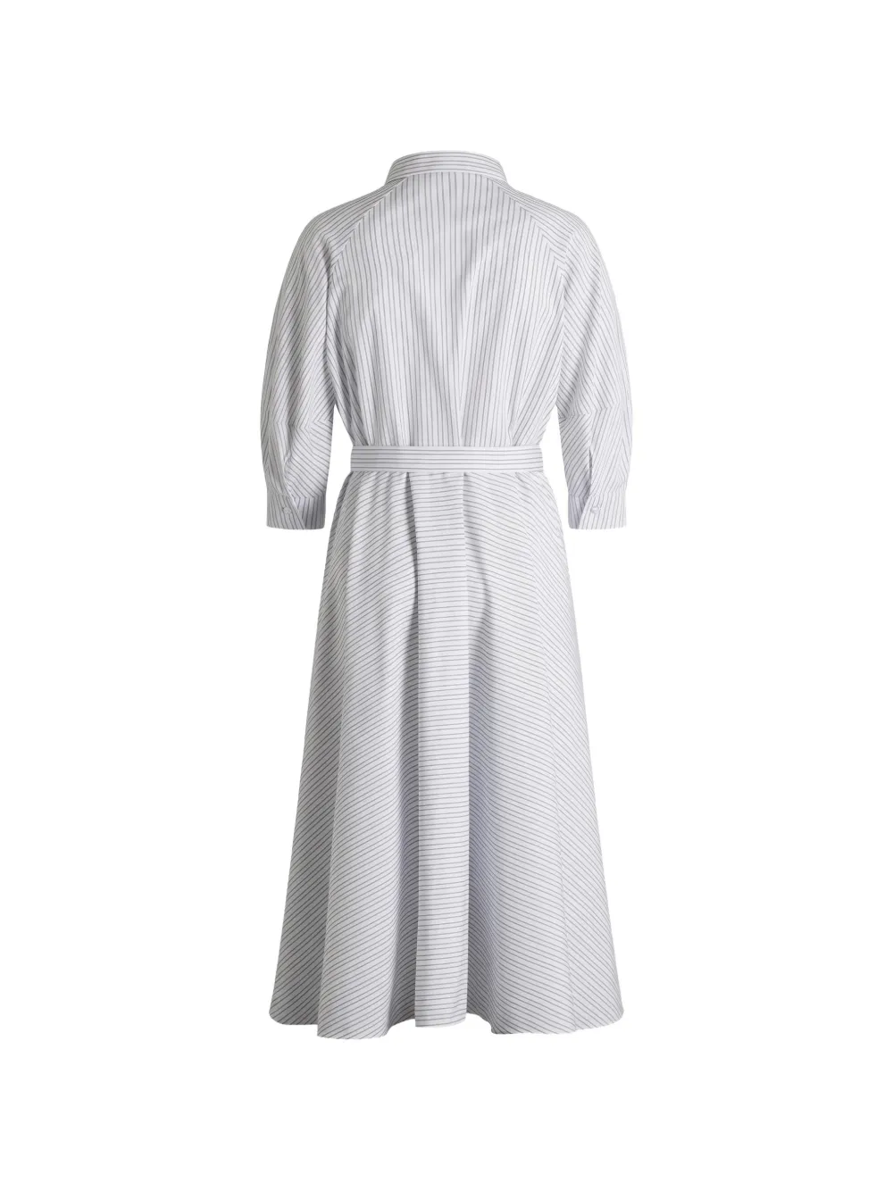 BOSS striped cotton shirt dress Wit
