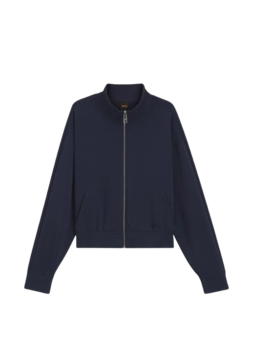 Hugo Boss Relaxed-fit Sweatshirt With Piping Details In Blue