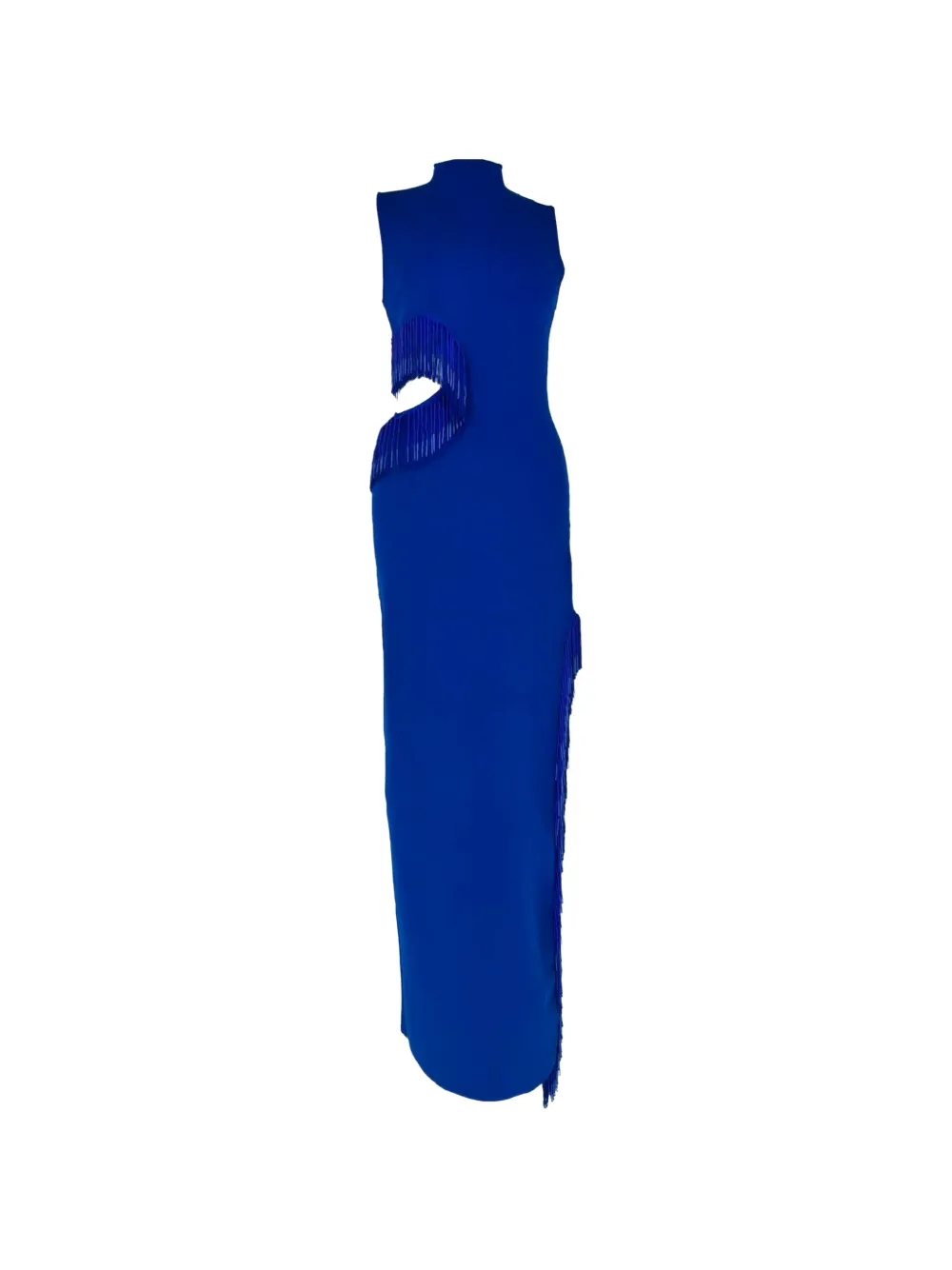 Galvan London Nova beaded cutout maxi dress - Blu