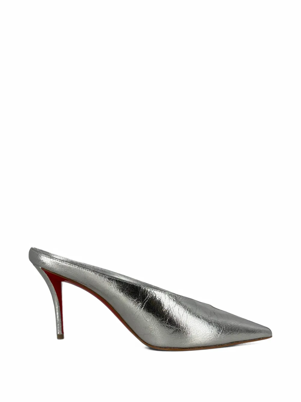 Christian Louboutin Pre-Owned Miss Z 80 pointed-toe mules - Silber