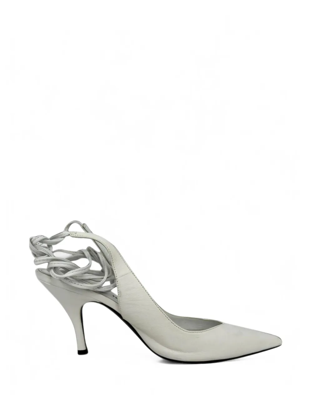 The Attico Self-tie pointed-toe pumps - Weiß