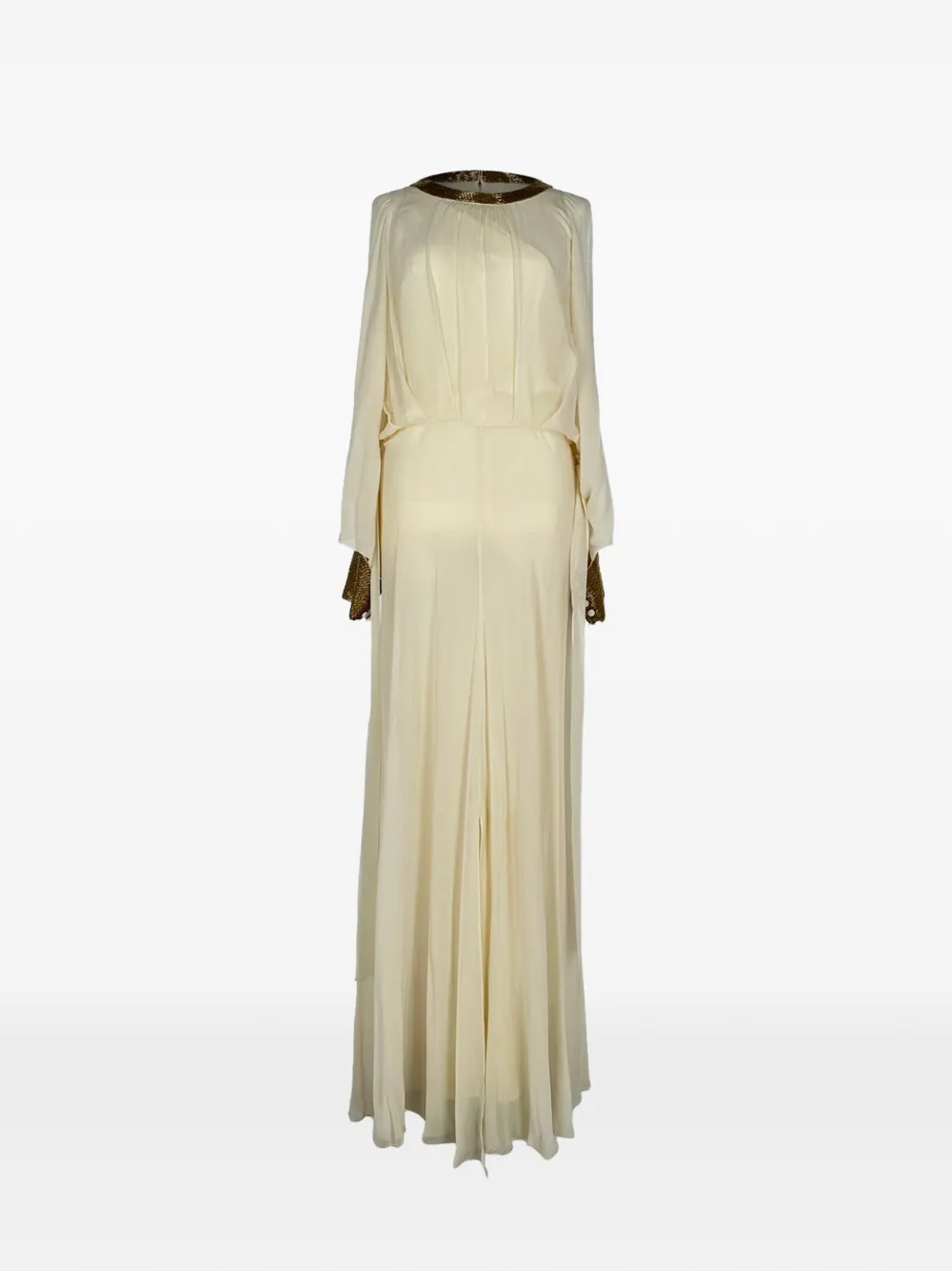 Temperley London robe longue à manches longues et taille nouée - Tons neutres