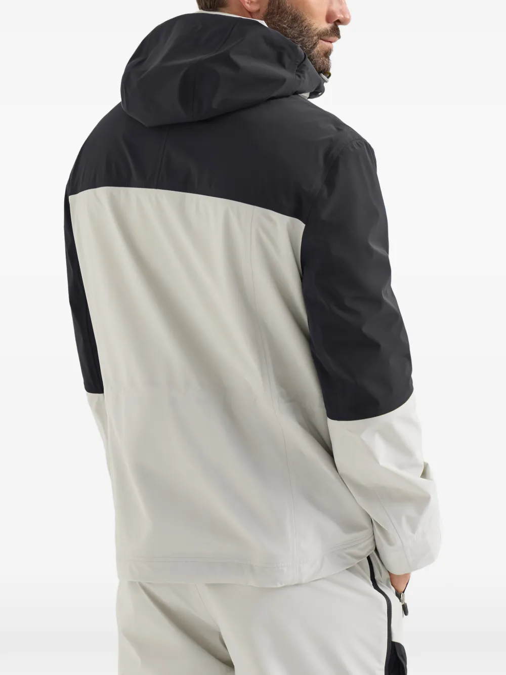 Brunello Cucinelli Mountain Performance jacket in bonded taffeta Blauw
