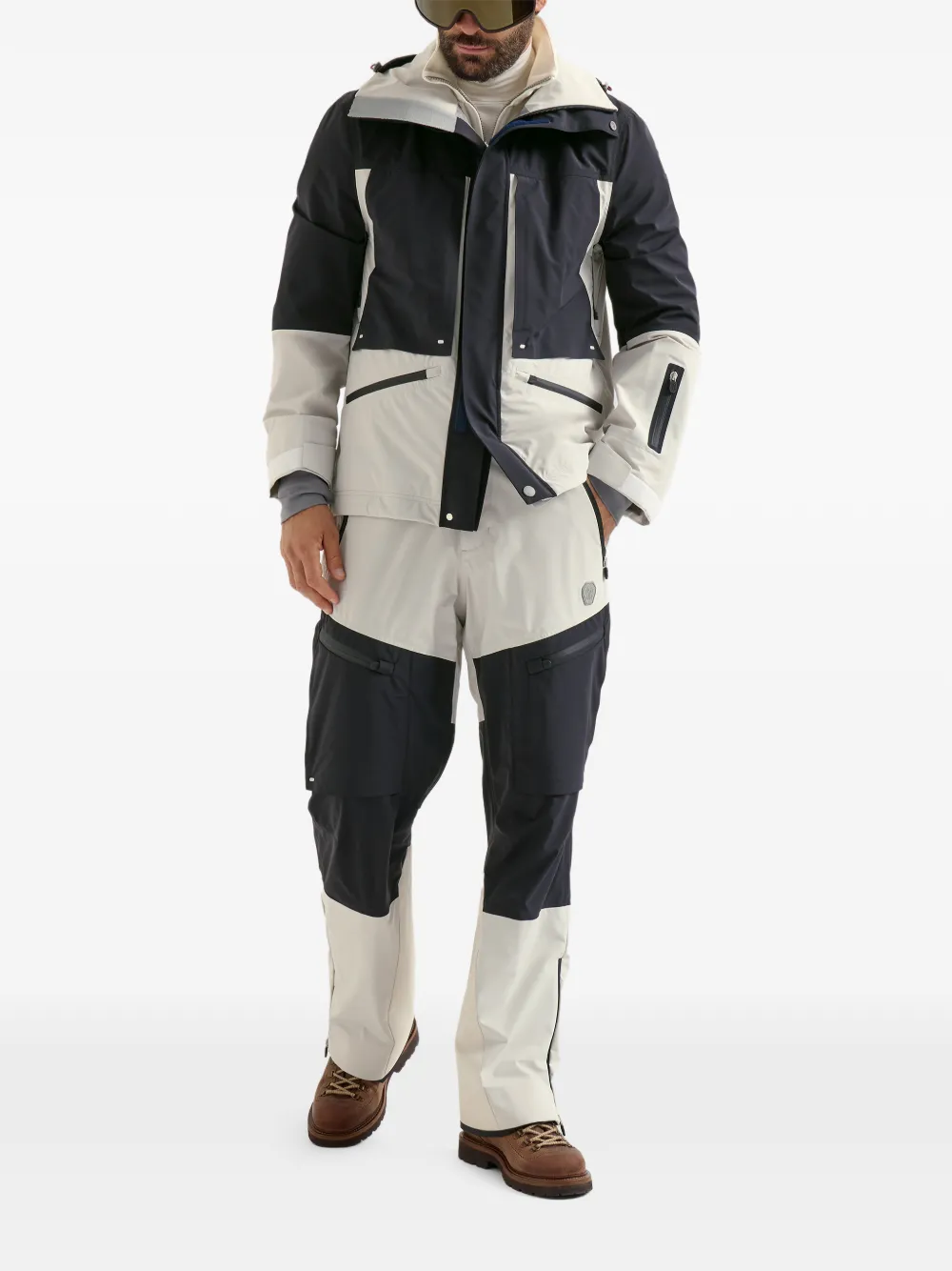 Brunello Cucinelli Mountain Performance jacket in bonded taffeta Blauw