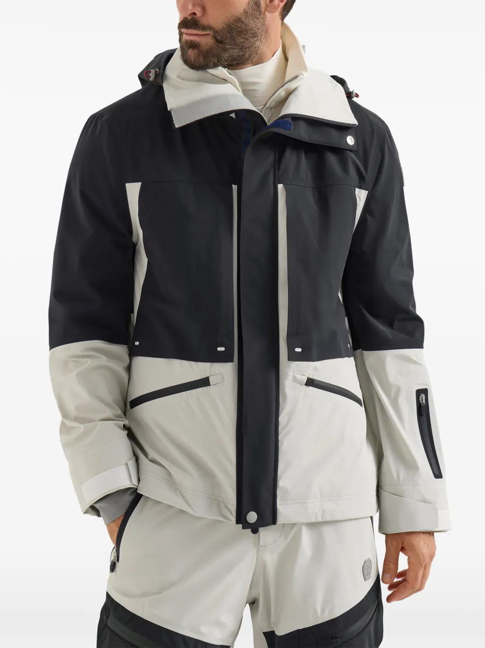 Brunello Cucinelli Mountain Performance jacket in bonded taffeta Blauw