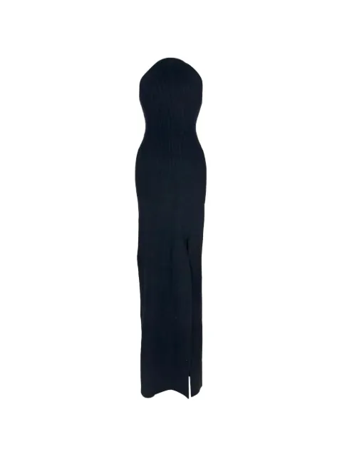 Galvan London Abito lungo in maglia a coste con cut-out