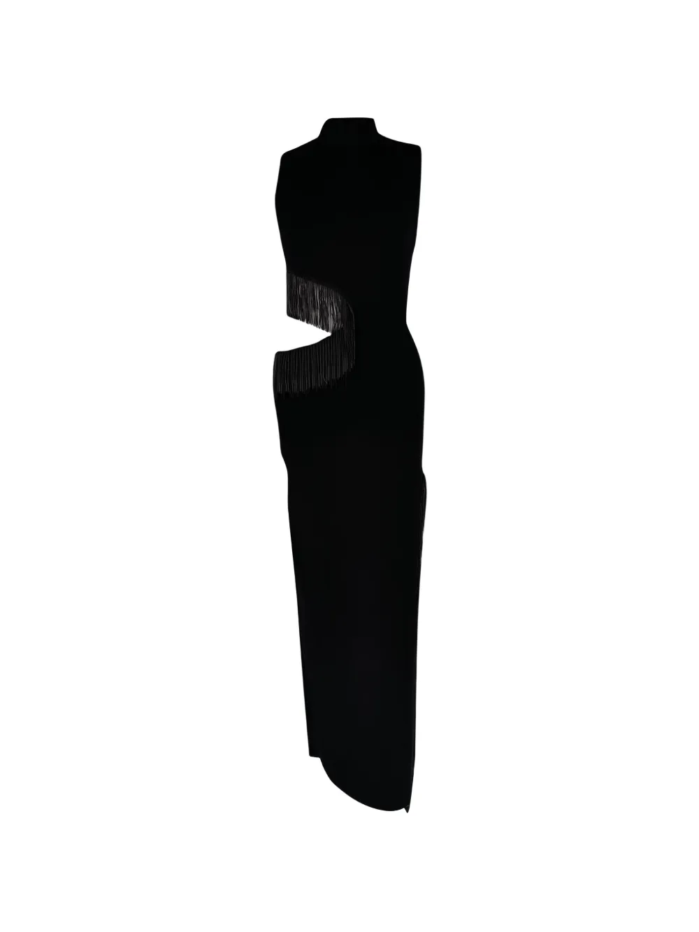 Galvan London Nova beaded cutout maxi dress - Nero