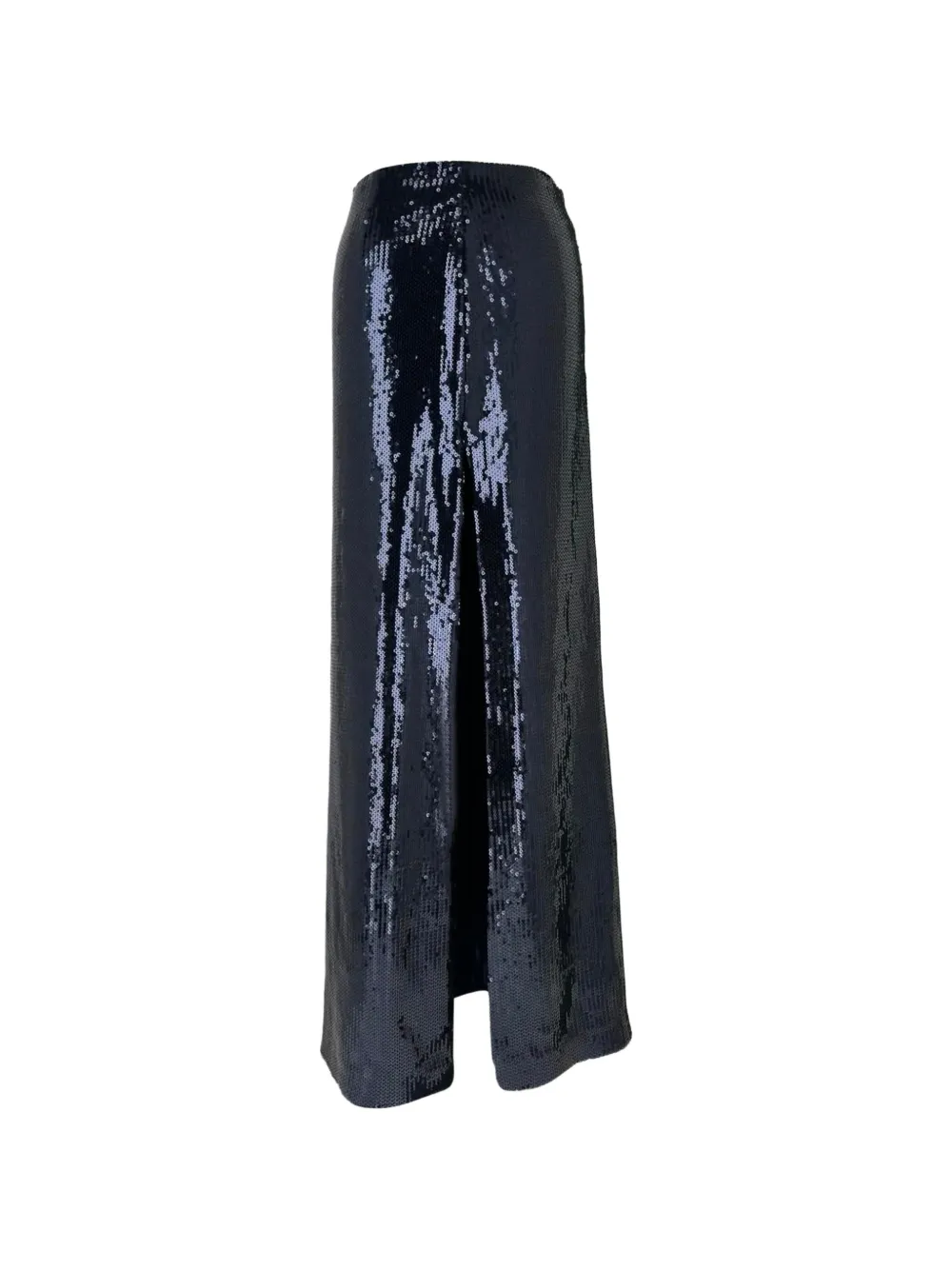 Pre-owned Galvan Sequined Maxi Skirt In Blue