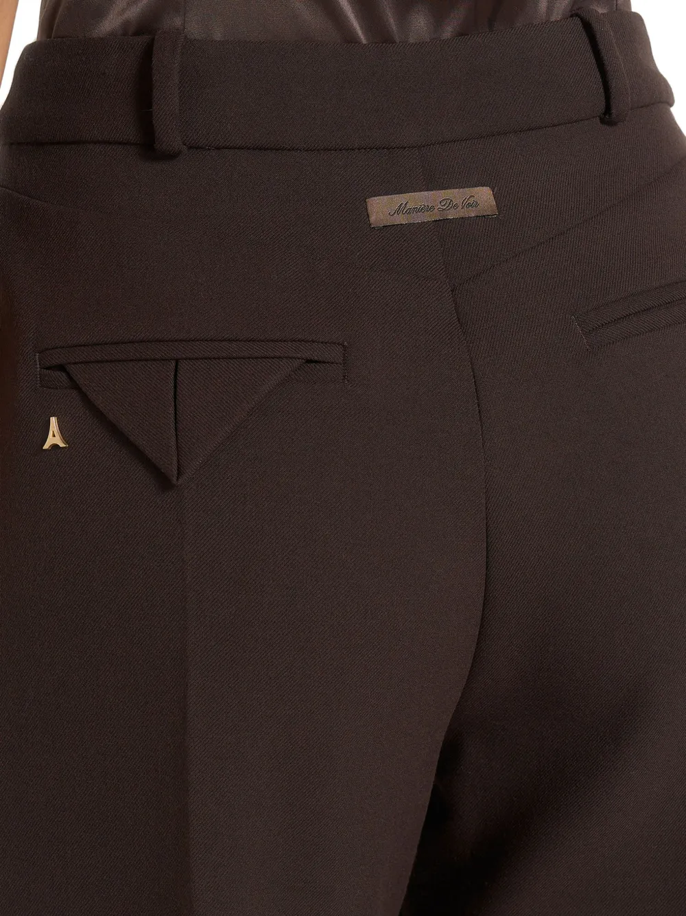 Manière De Voir Julie in brown tailored twin pleat trousers Bruin