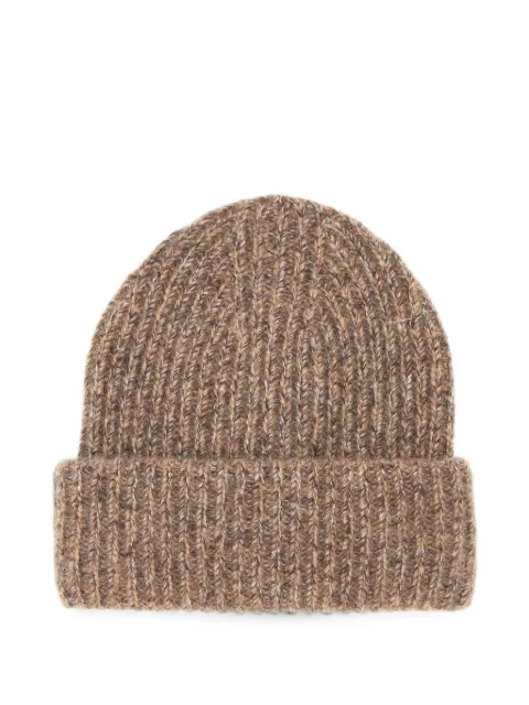 Soft Goat Marled ribbed-knit beanie hat