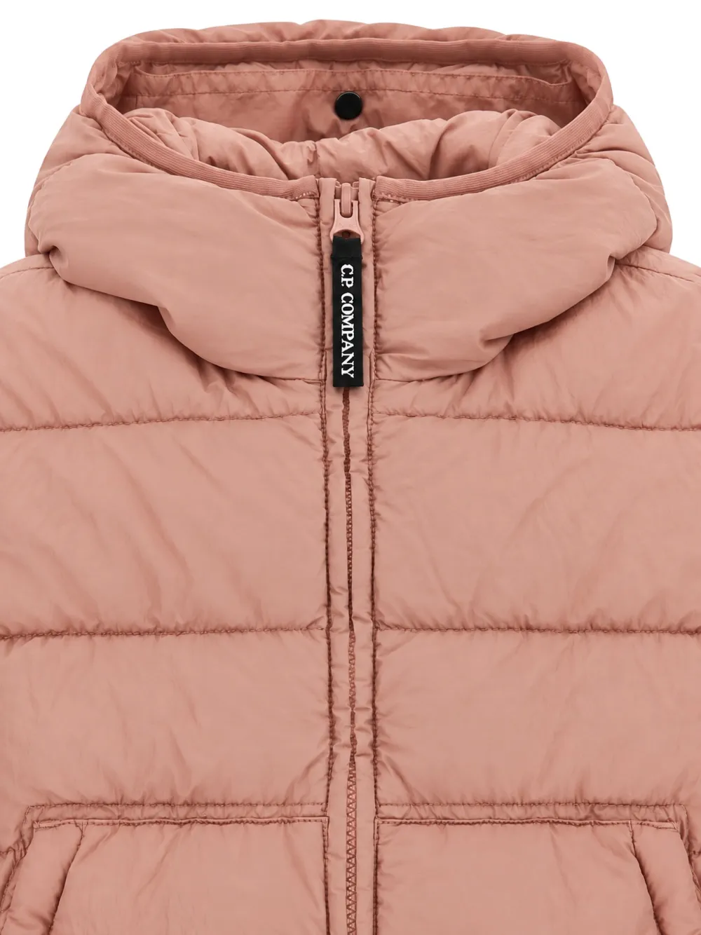 C.P. Company Kids quilted hooded jacket Roze