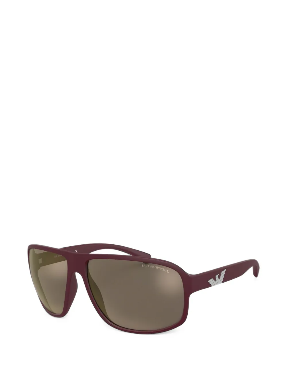 Emporio Armani logo-plaque pilot-frame sunglasses Rood