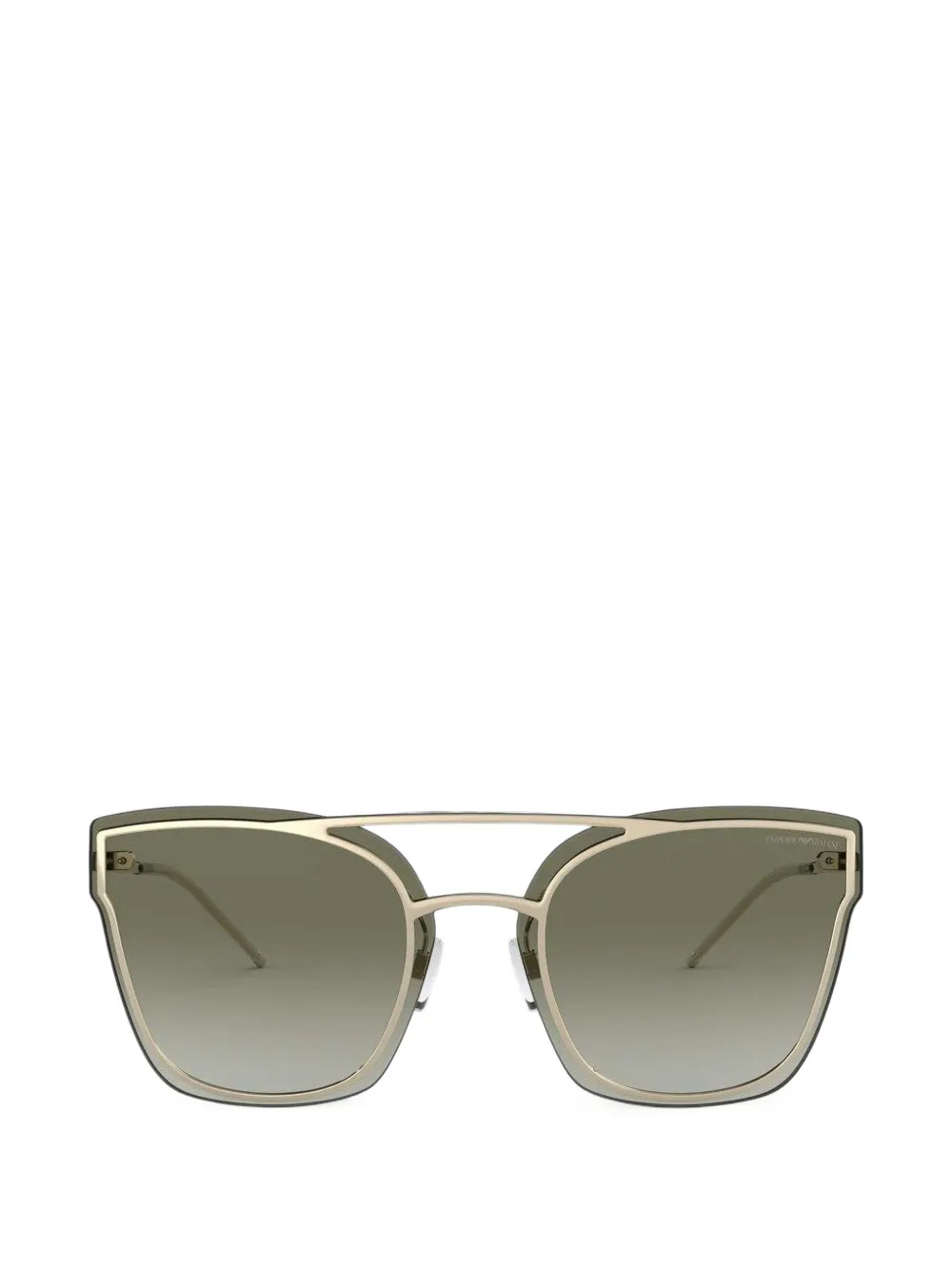 Emporio Armani double-bridge square-frame sunglasses Groen