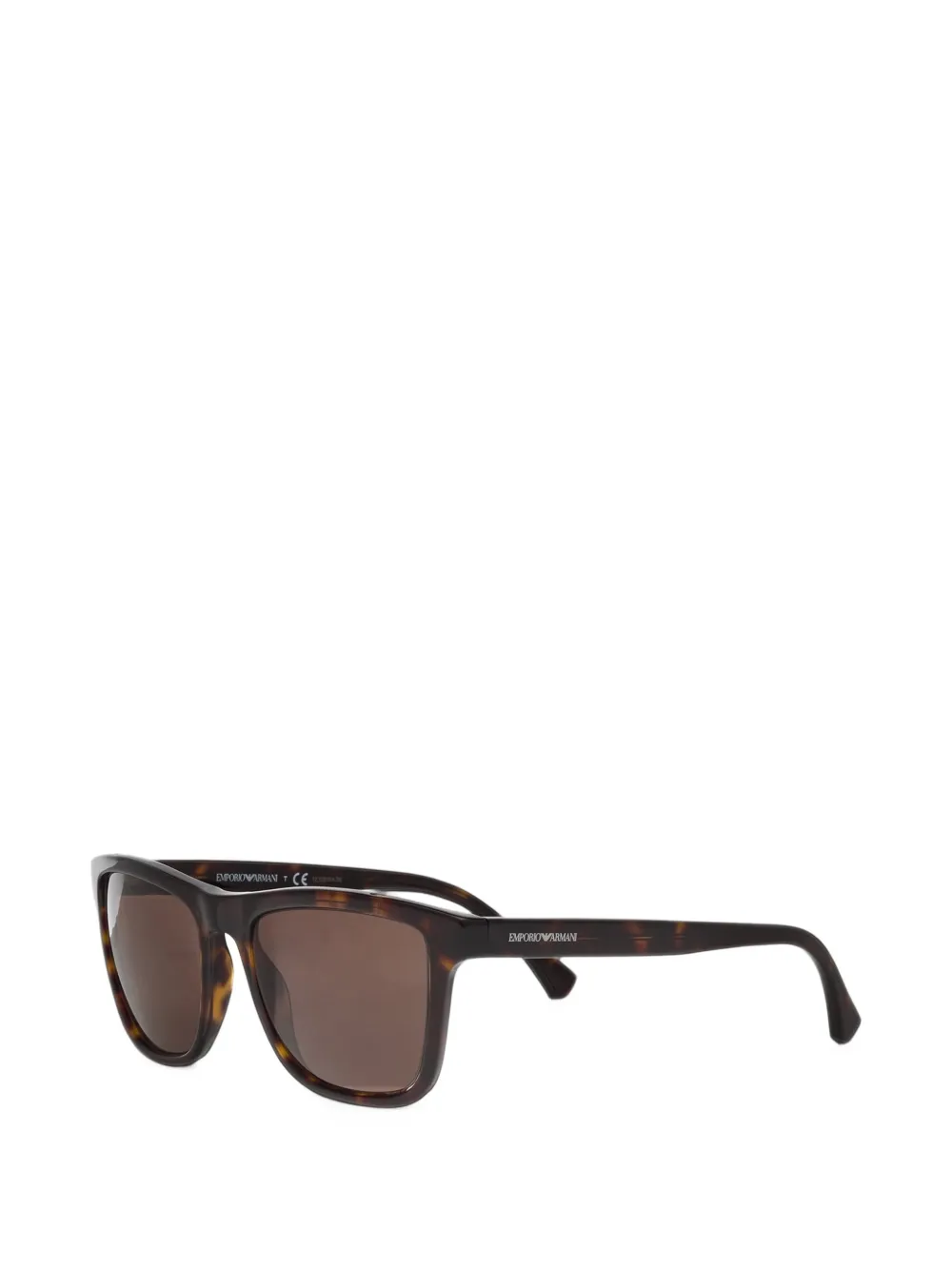 Emporio Armani tortoiseshell-effect rectangle-frame sunglasses Bruin