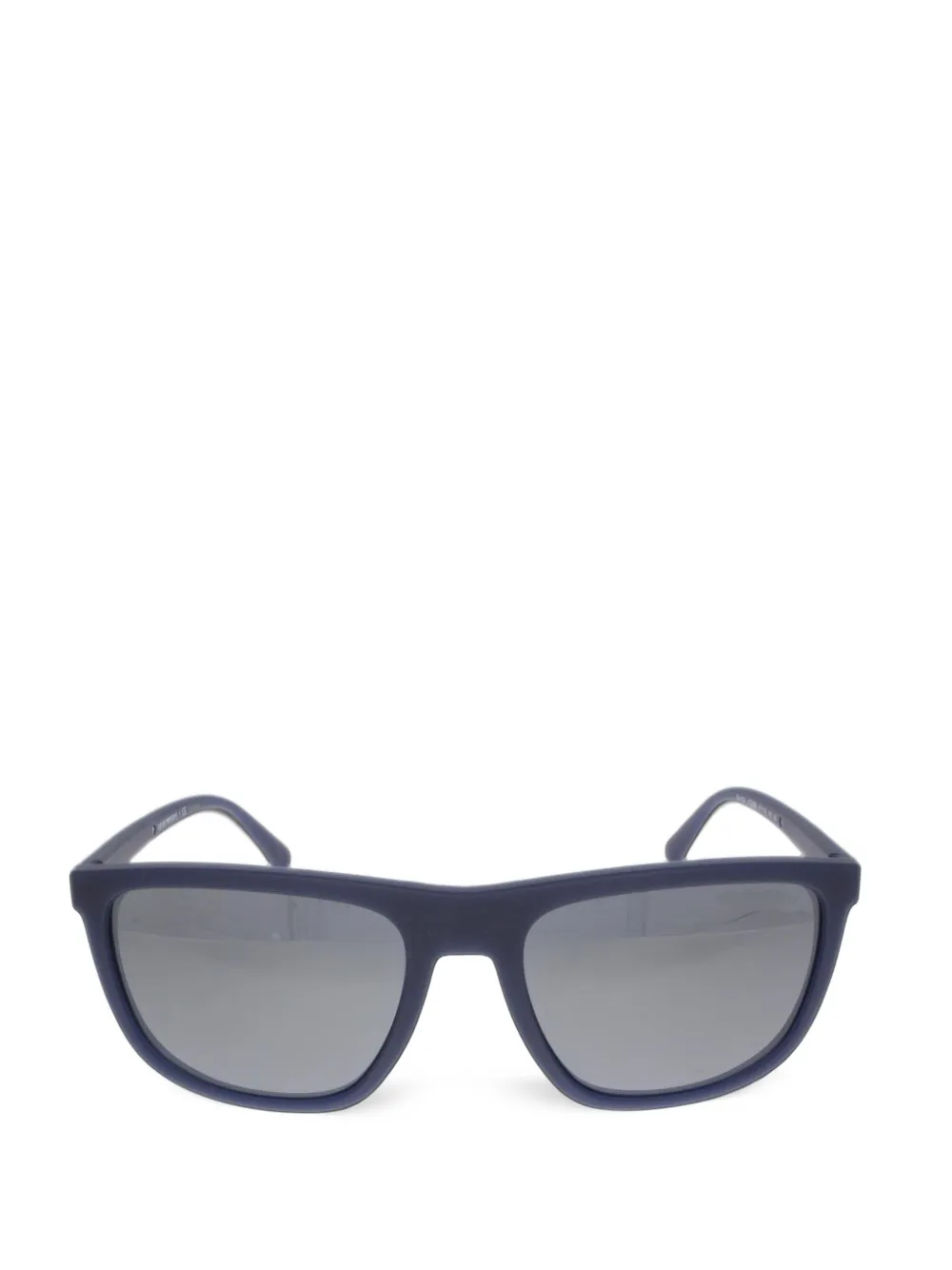 Emporio Armani logo-plaque square-frame sunglasses Blauw