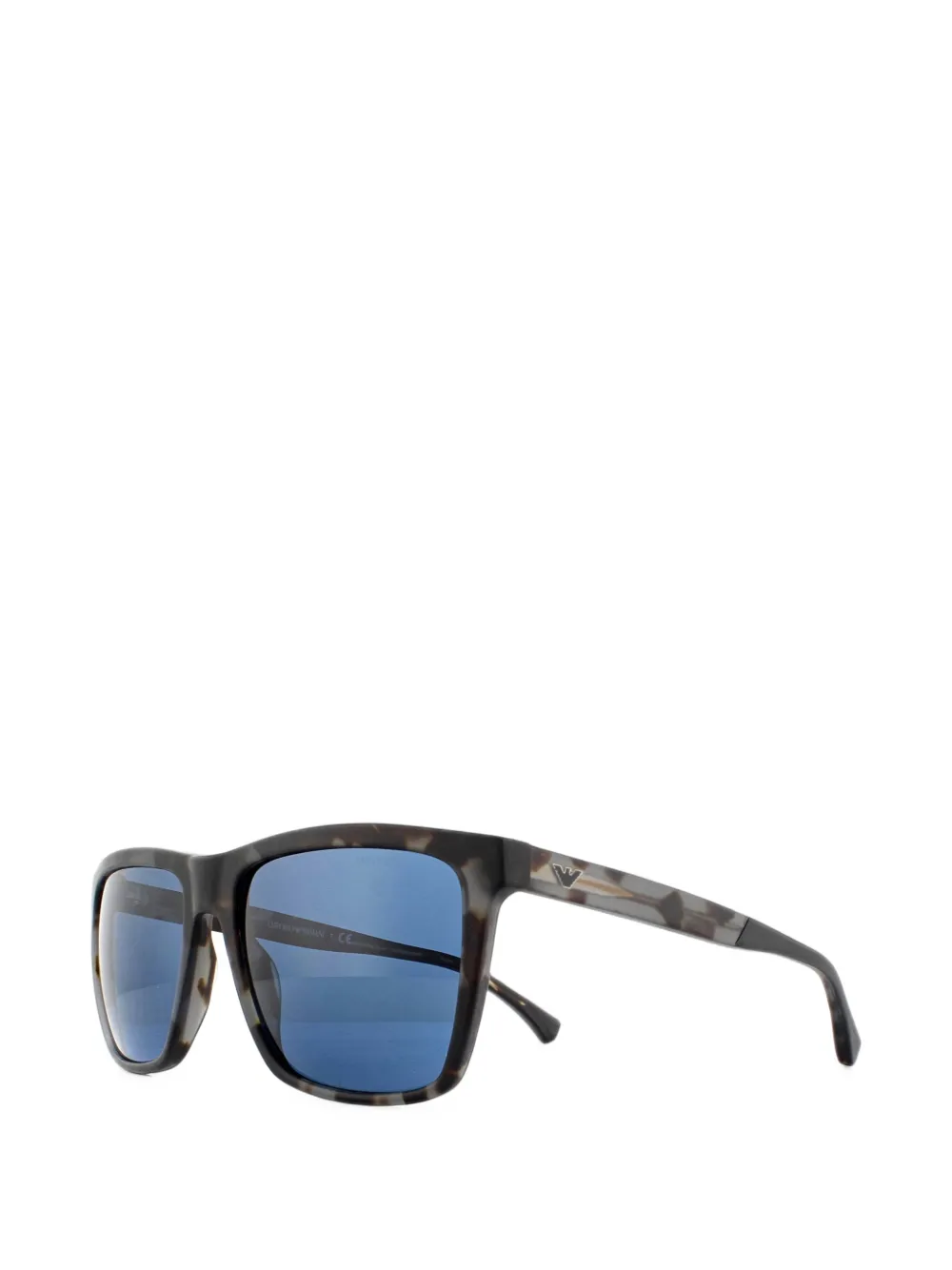 Emporio Armani tortoiseshell-effect rectangle-frame sunglasses Grijs