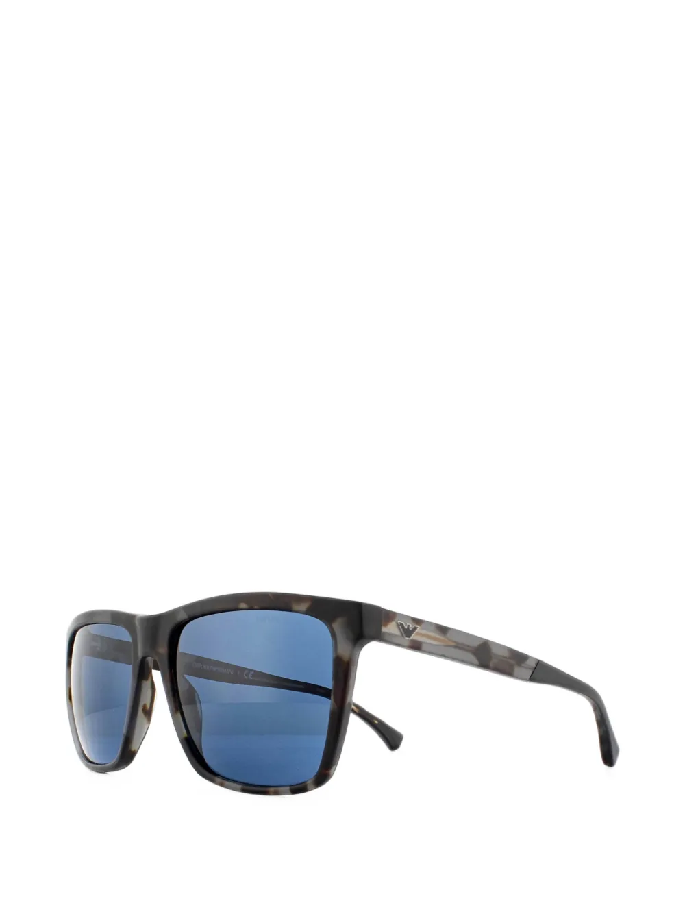Emporio Armani tortoiseshell-effect rectangle-frame sunglasses Grijs