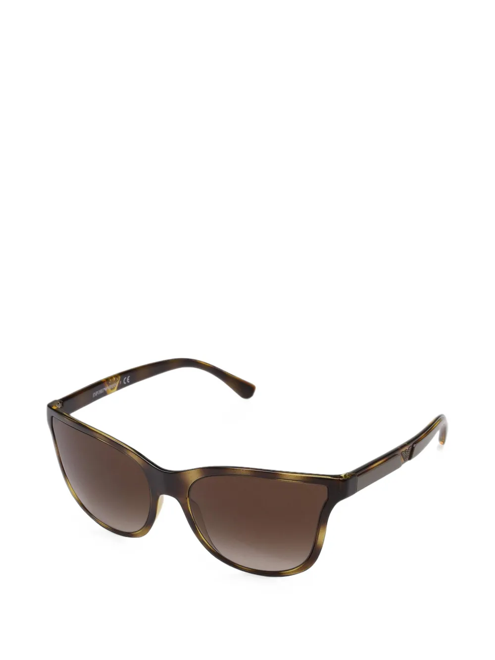 Emporio Armani tortoiseshell-effect cat-eye sunglasses Bruin