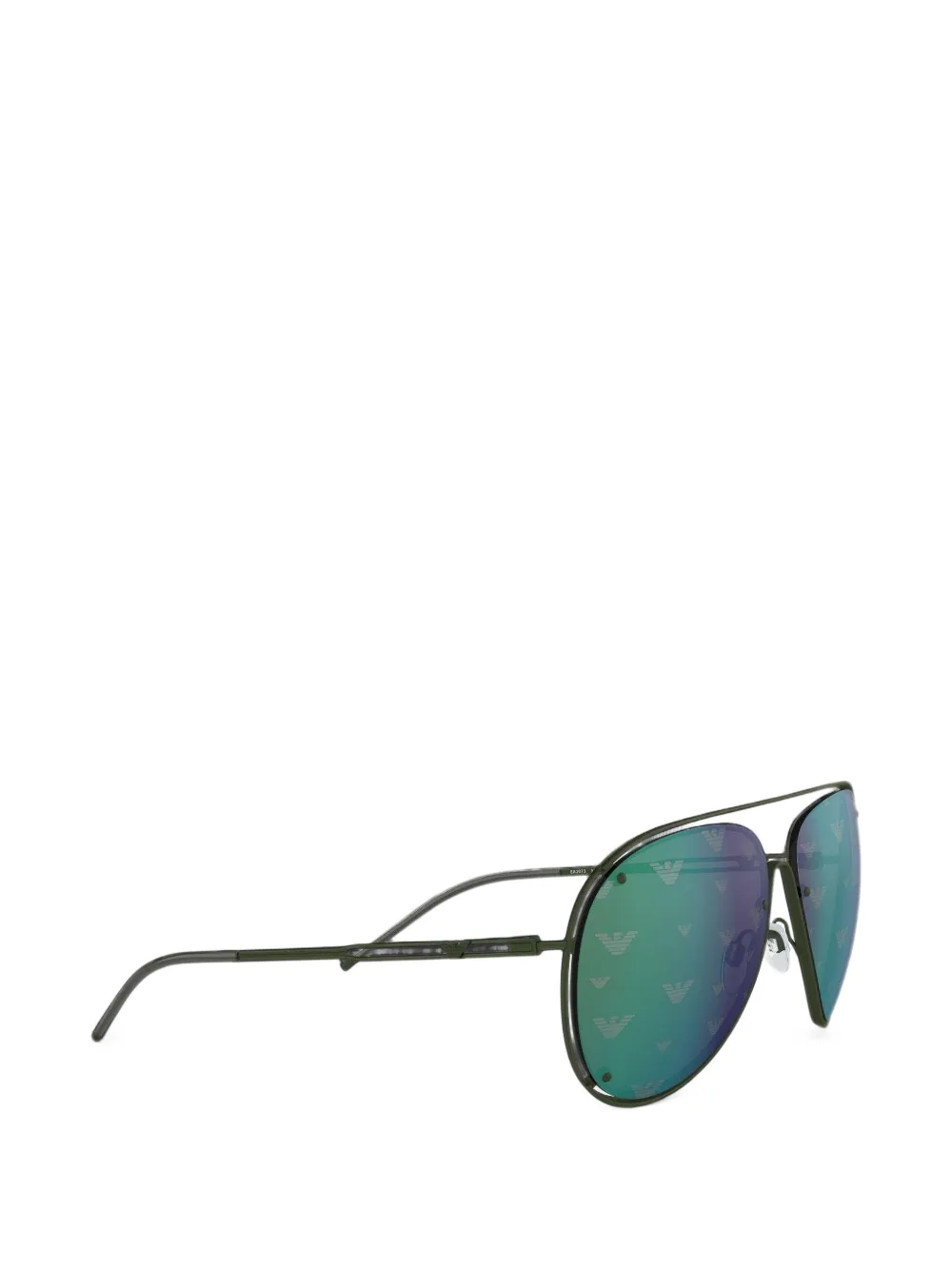 Emporio Armani logo-print pilot-frame sunglasses Groen
