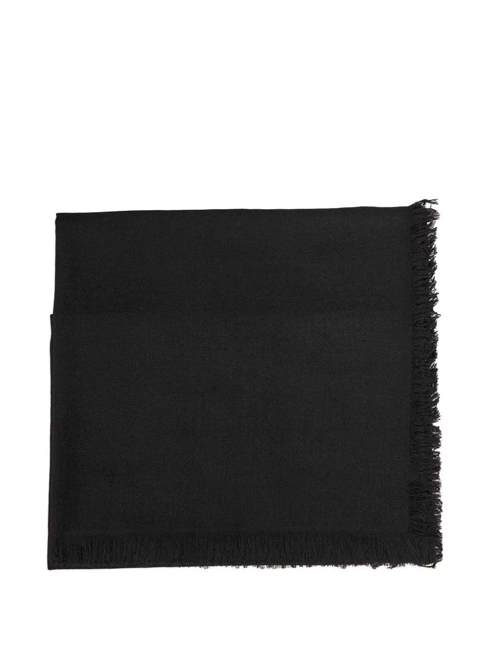 TOTEME light wool blanket scarf - Nero