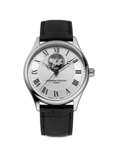 Frederique Constant Classics Quartz Chronograph Triple Calendar croc-effect leather-strap 40mm watch