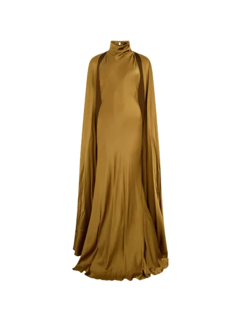 Ellery cape-sleeve high-neck dress