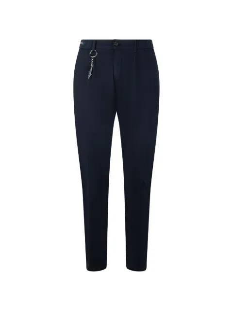 Paul & Shark elasticated-waistband logo-charm trousers