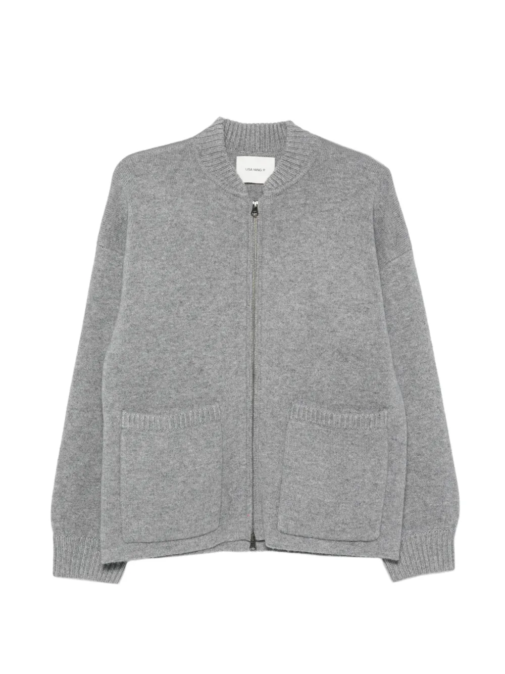 Lisa Yang Yrsa zip-up patch-pocket cardigan Grijs
