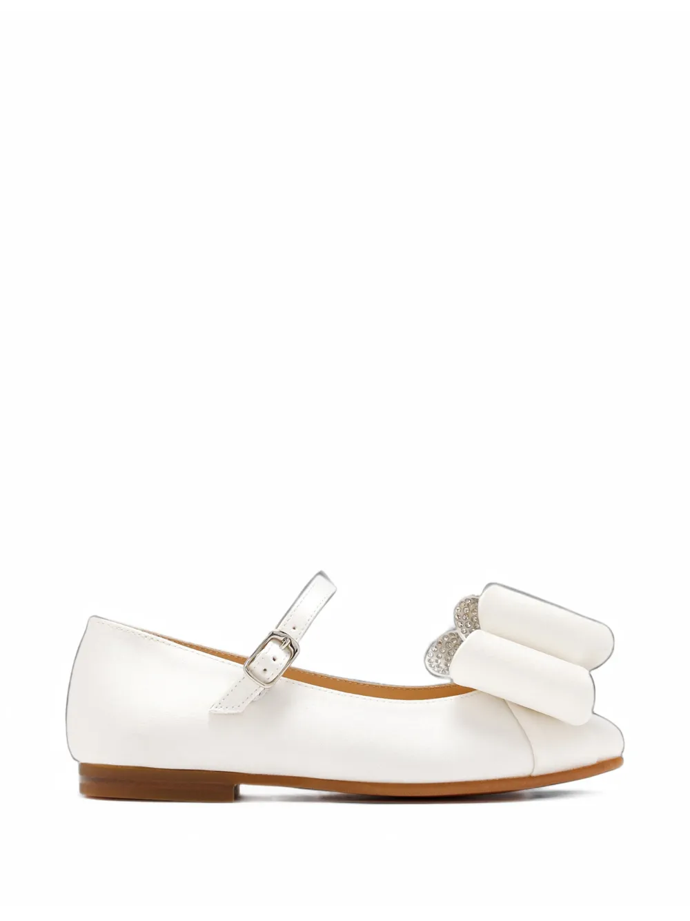 MACH & MACH Cadeau bow-detail ballet flats - Bianco