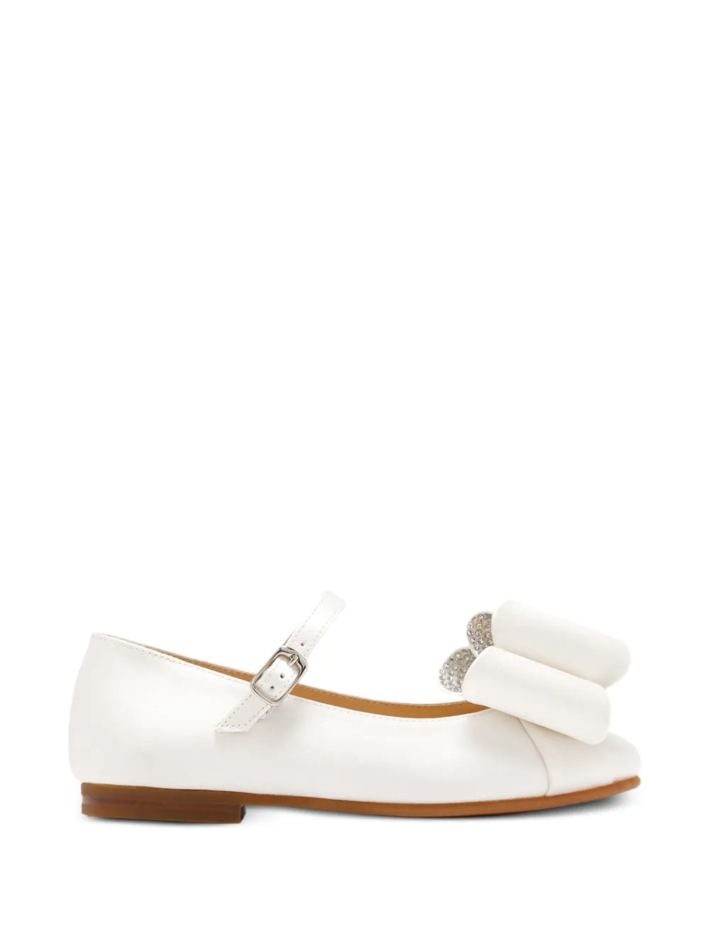 MACH & MACH Cadeau bow-detail ballet flats - Bianco