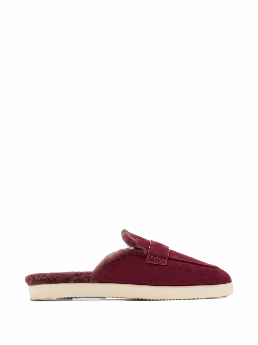Tory Burch ballet sport shearling mule - Rot
