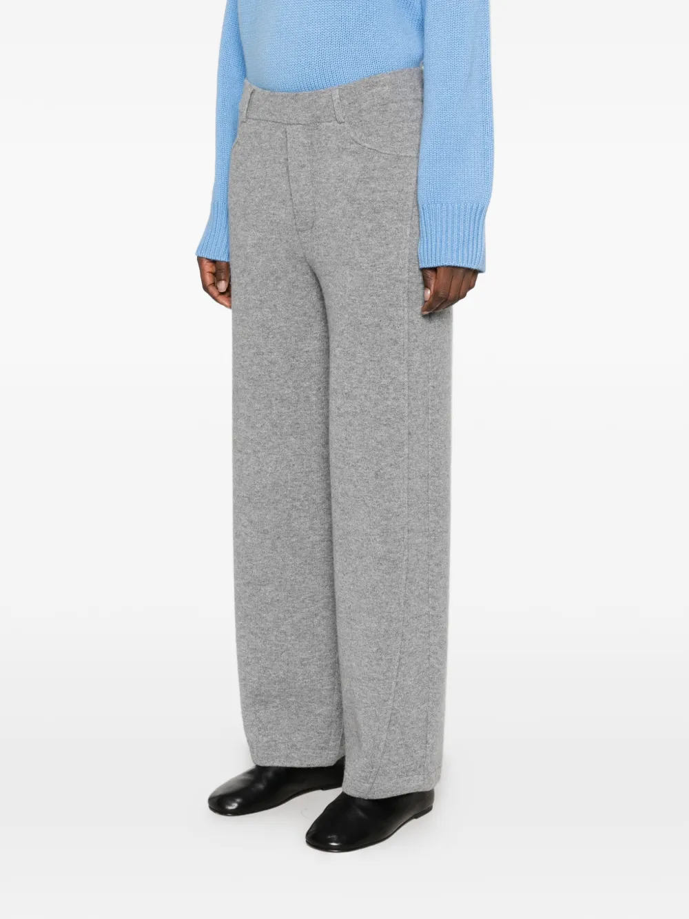 Lisa Yang Veda straight-leg cashmere trousers Grijs