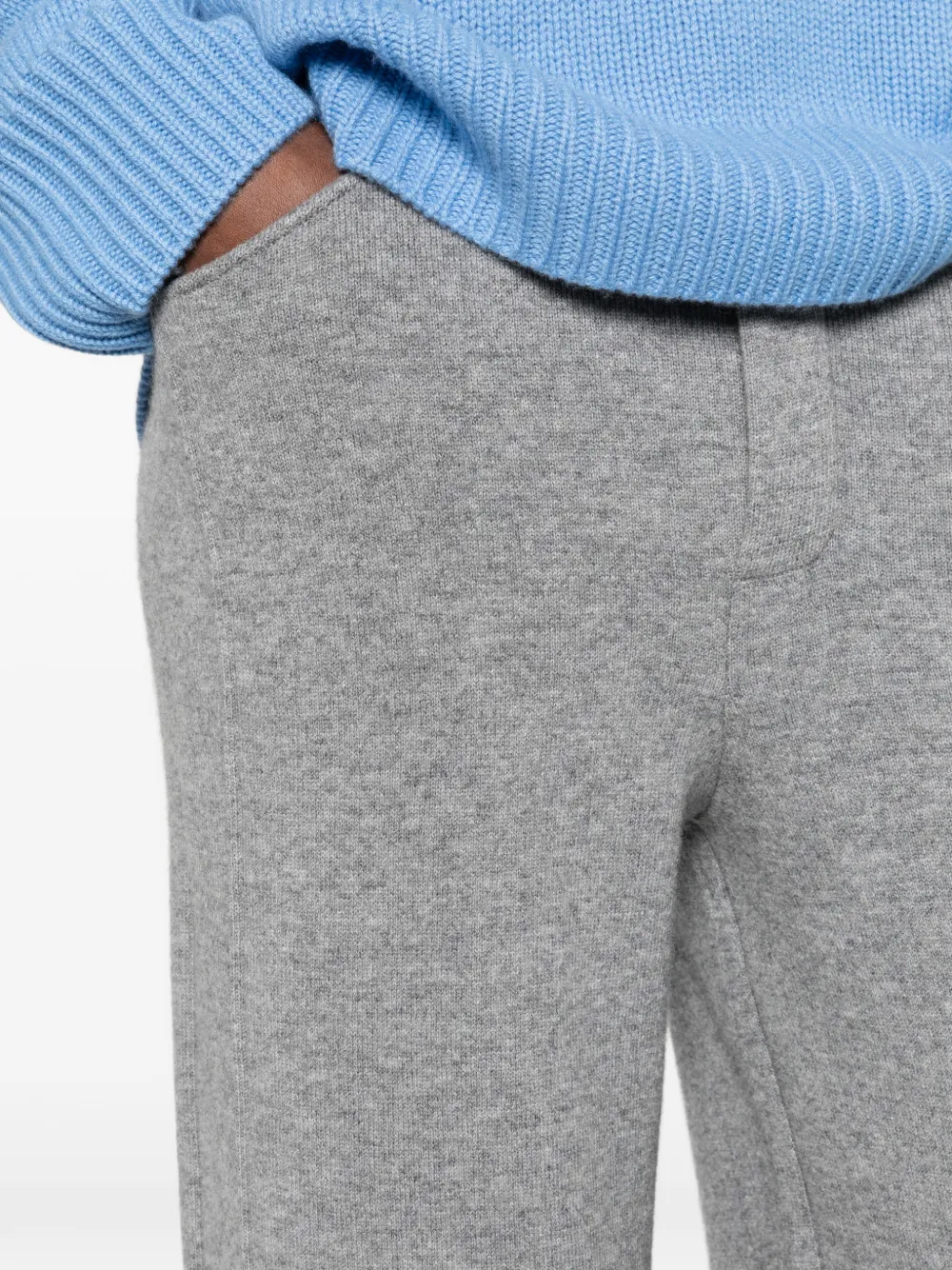 Lisa Yang Veda straight-leg cashmere trousers Grijs