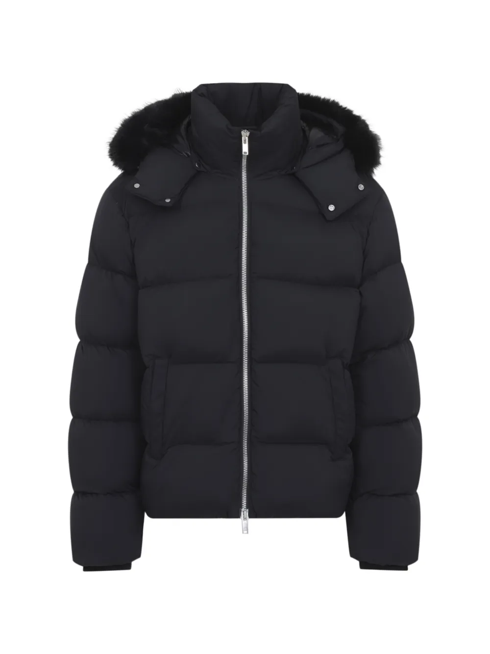 Moose Knuckles Everest faux fur-trim puffer jacket Zwart