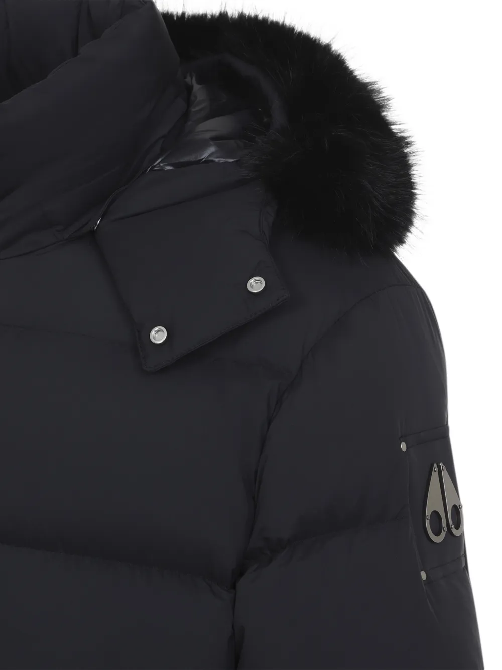Moose Knuckles Everest faux fur-trim puffer jacket Zwart