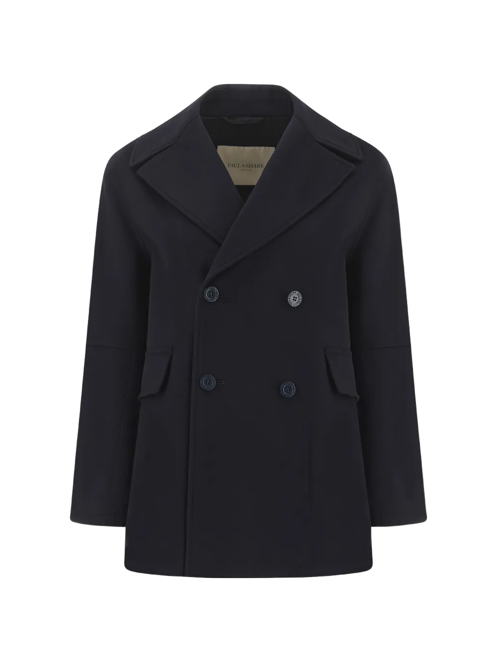 Paul & Shark double-breasted cashmere peacoat - Blau