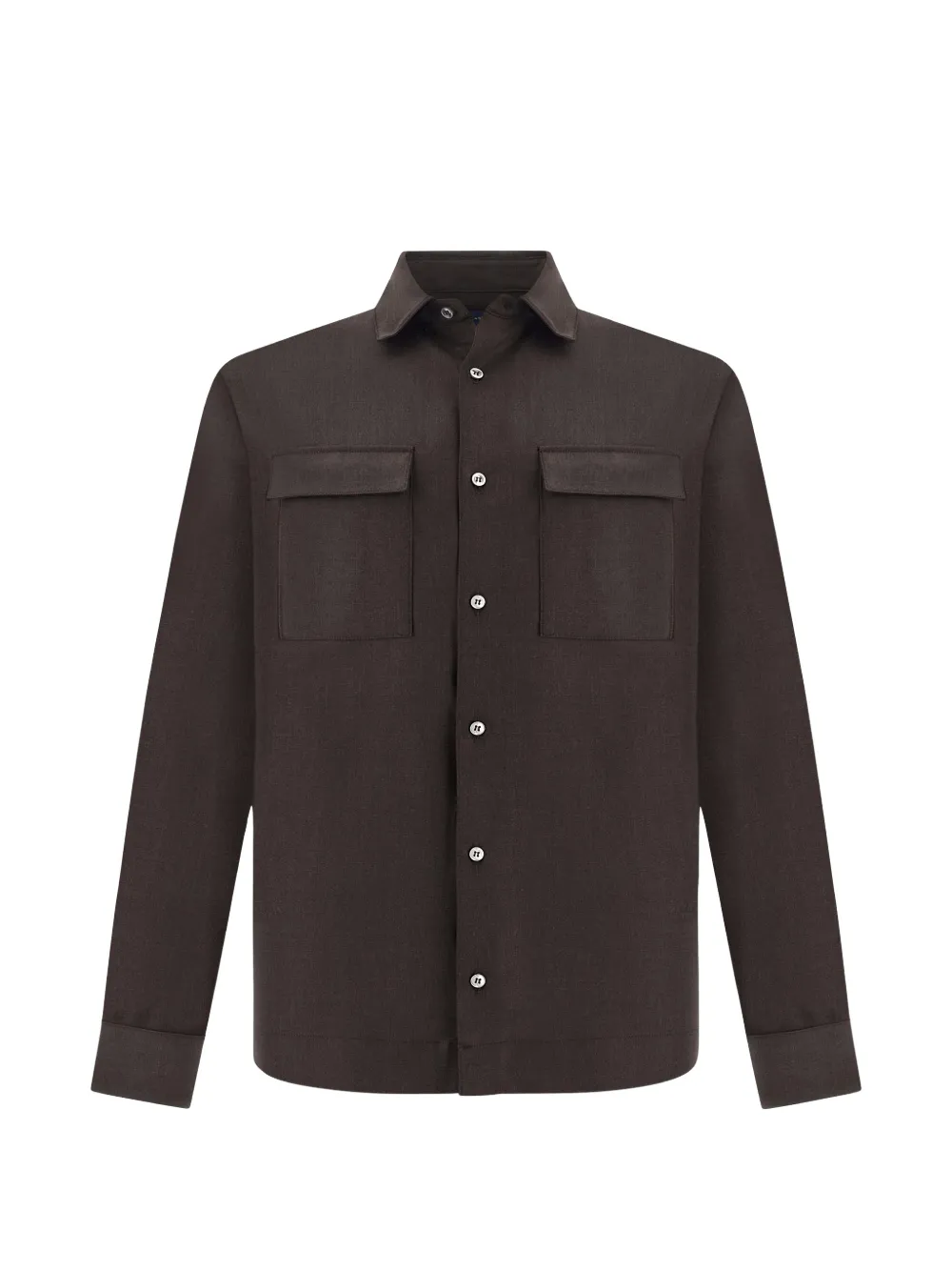 Paul & Shark flap-pocket wool overshirt - Braun