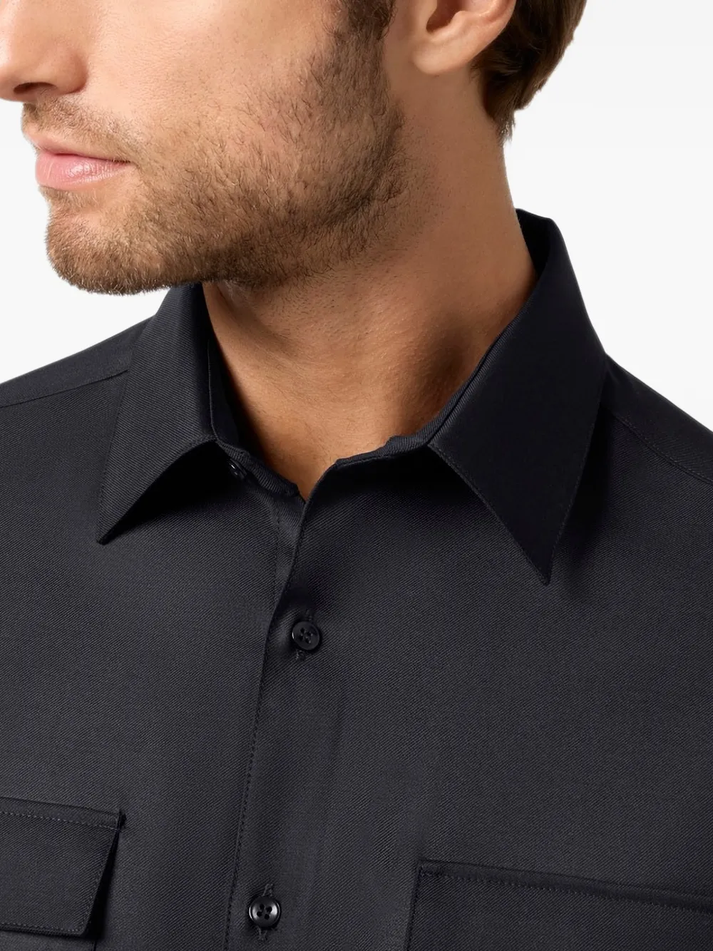 Paul & Shark button-up chest-pocket overshirt Blauw