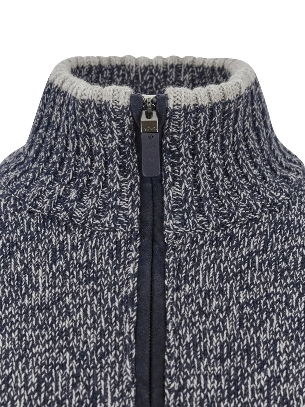 Paul & Shark half-zip marl-knit sweater Blauw