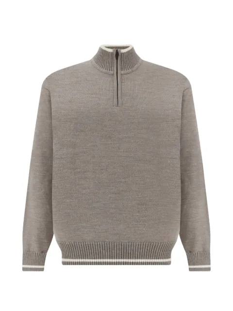 Paul & Shark half-zip striped-trim sweater