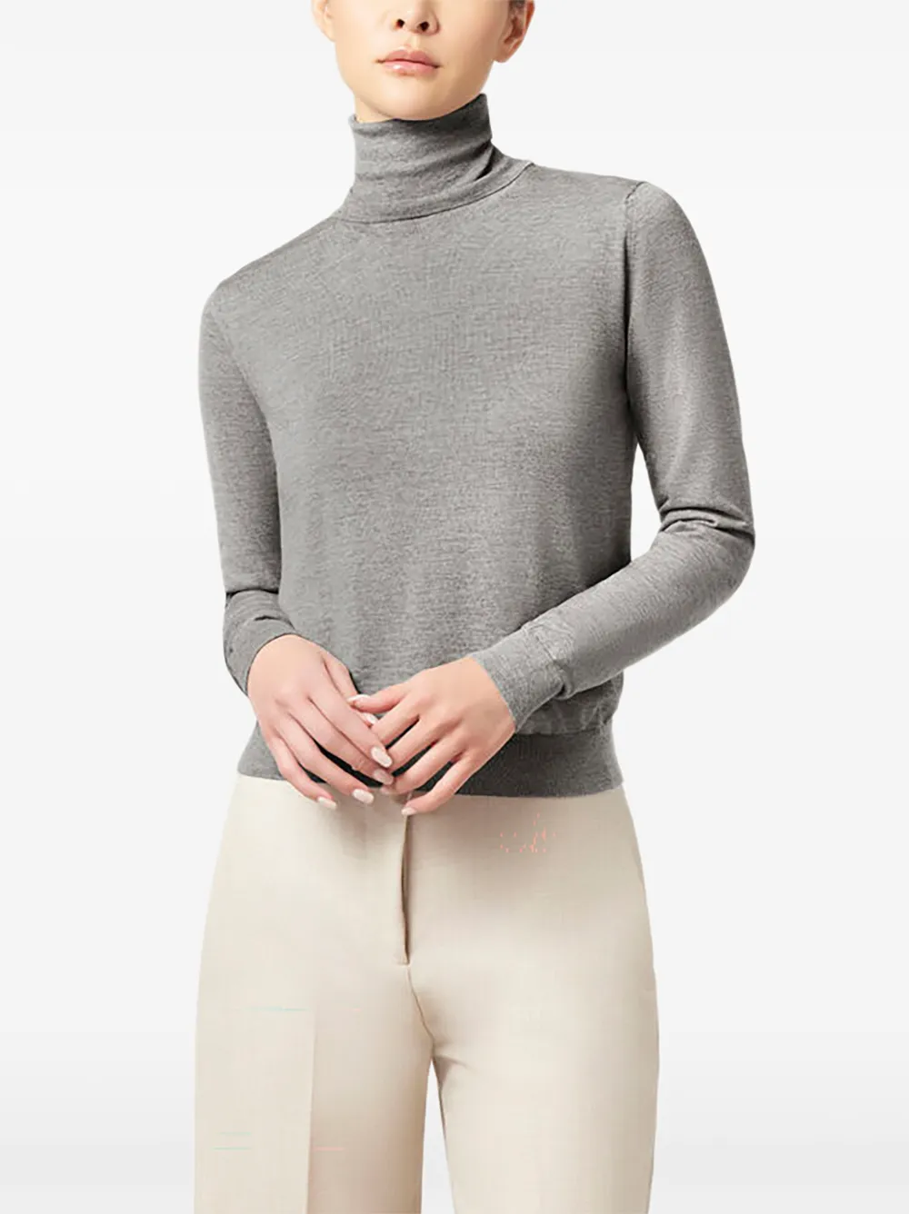 Paul & Shark merino wool turtleneck sweater Grijs