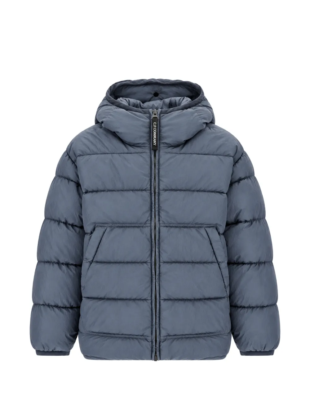 C.P. Company Kids quilted hooded jacket Blauw