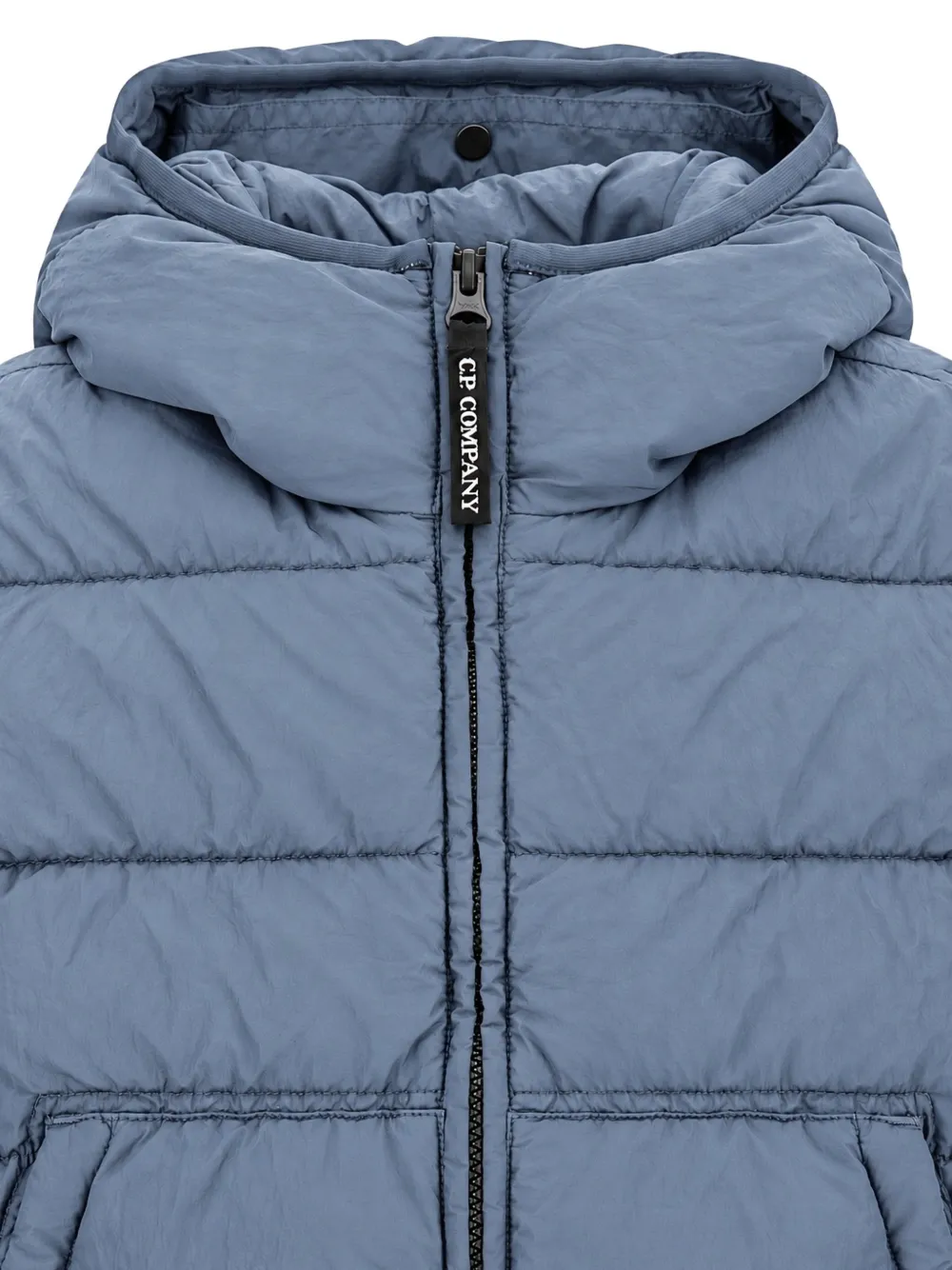 C.P. Company Kids quilted hooded jacket Blauw