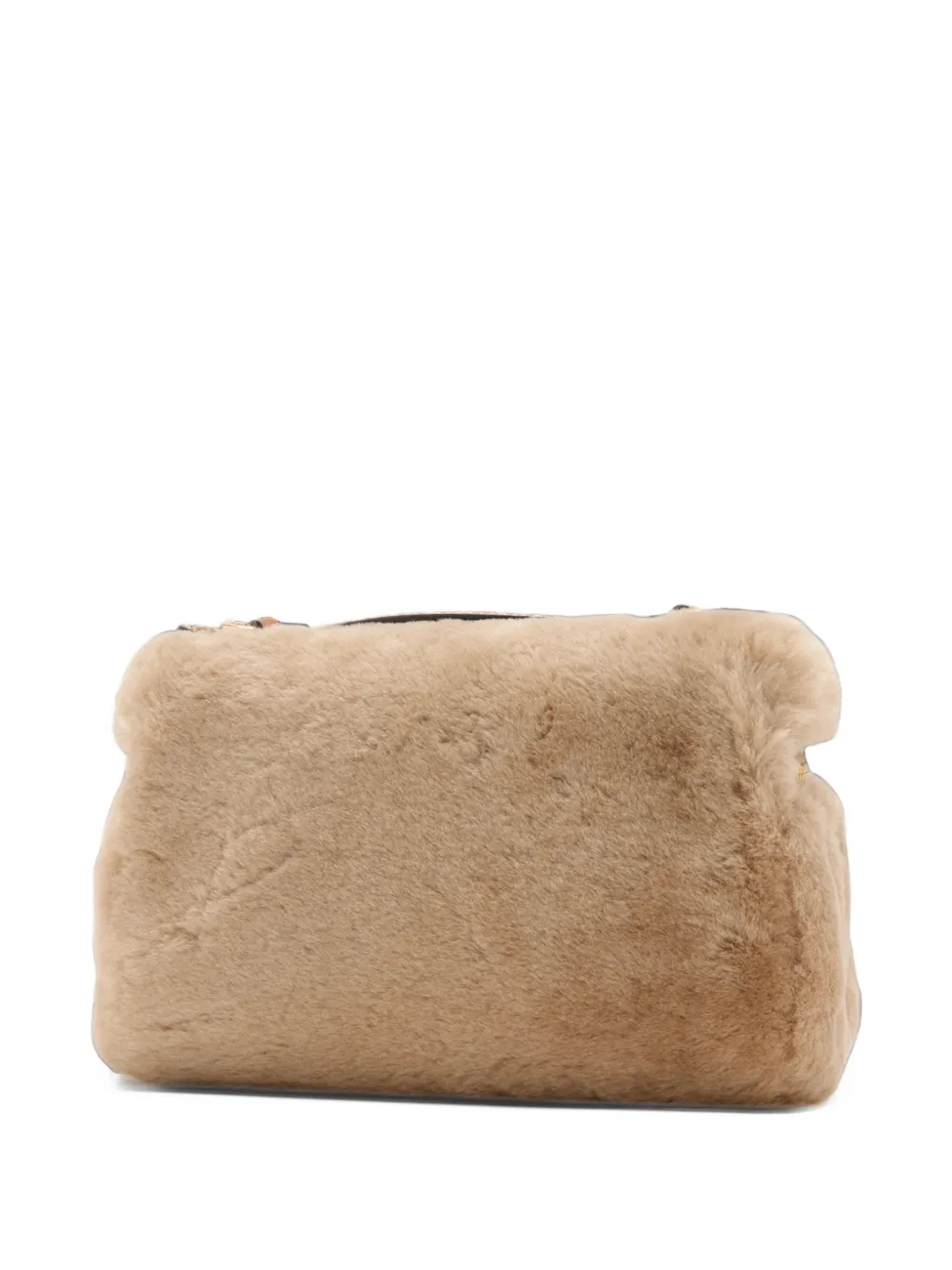 Tory Burch Romy shearling Slim Top Handle bag Beige
