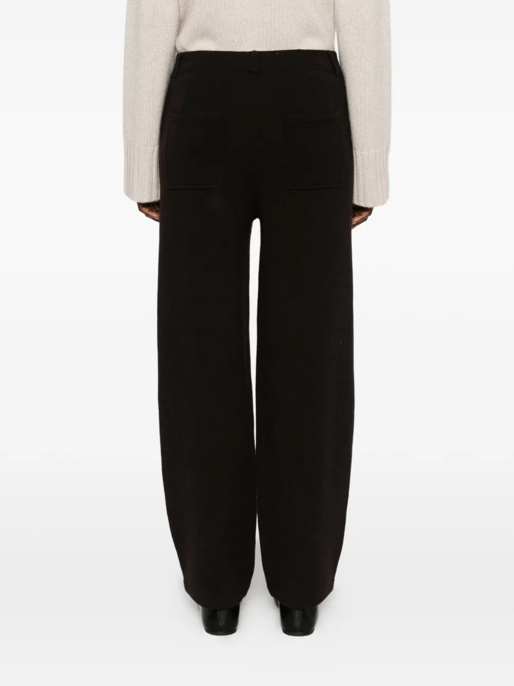 Lisa Yang Veda wide-leg cashmere trousers Zwart