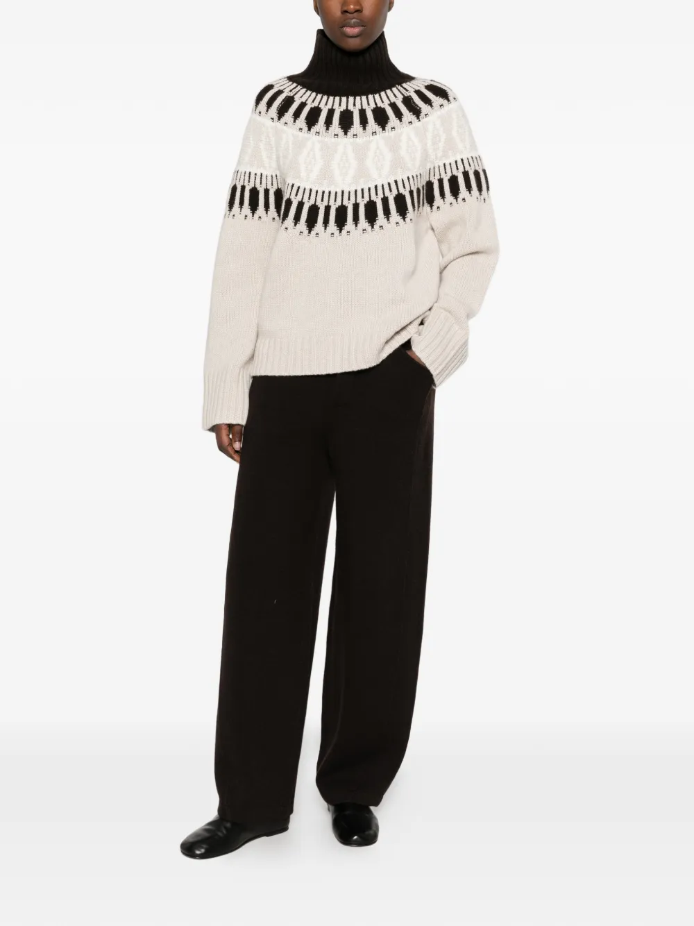 Lisa Yang Veda wide-leg cashmere trousers Zwart