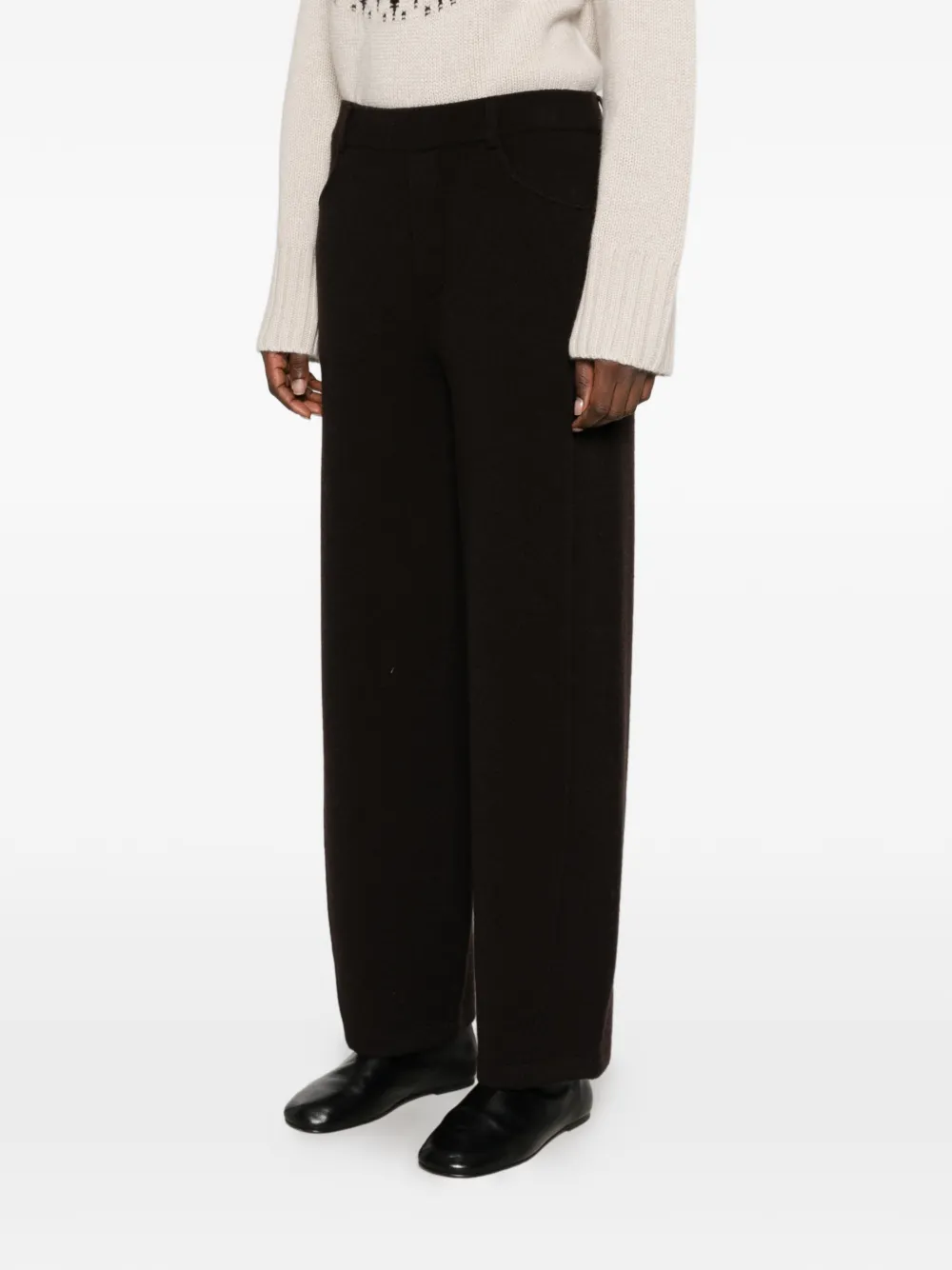 Lisa Yang Veda wide-leg cashmere trousers Zwart