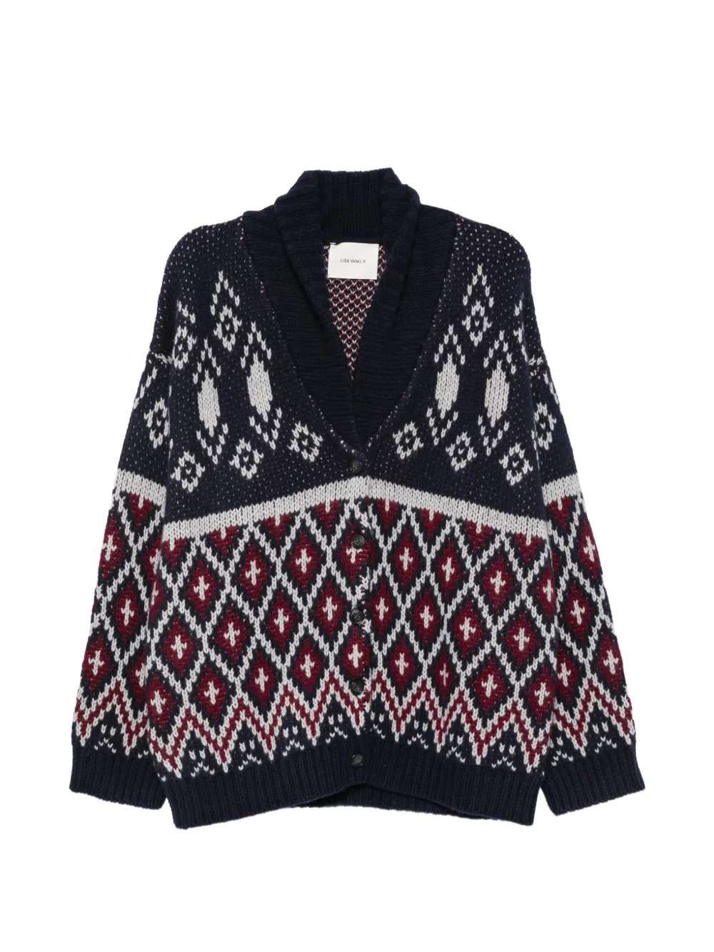 Lisa Yang Cardigan Arda con scollo a V - Blu
