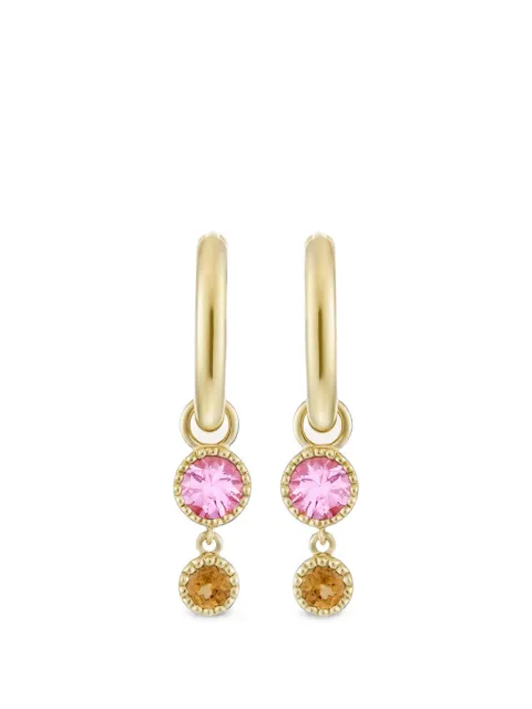 Dinny Hall gemstone-embellished drop hoop earrings